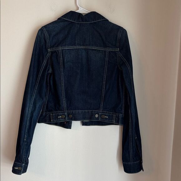 PINK vintage Victoria's Secret Dark Blue Jean Jacket Women medium fall denim EUC - Picture 10 of 11